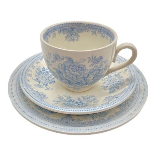 BURLEIGH (バーレイ) カップ&ソーサー&プレート ブルー ※ソーサーキズ有 Blue Asiatic Pheasants Large