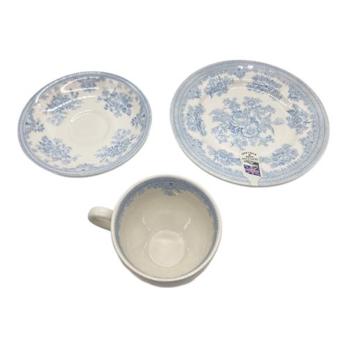 BURLEIGH (バーレイ) カップ&ソーサー&プレート ブルー ※ソーサーキズ