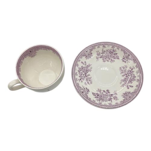 BURLEIGH (バーレイ) カップ&ソーサー パープル ソーサーキズ有 Plum  Asiatic Pheasants Large