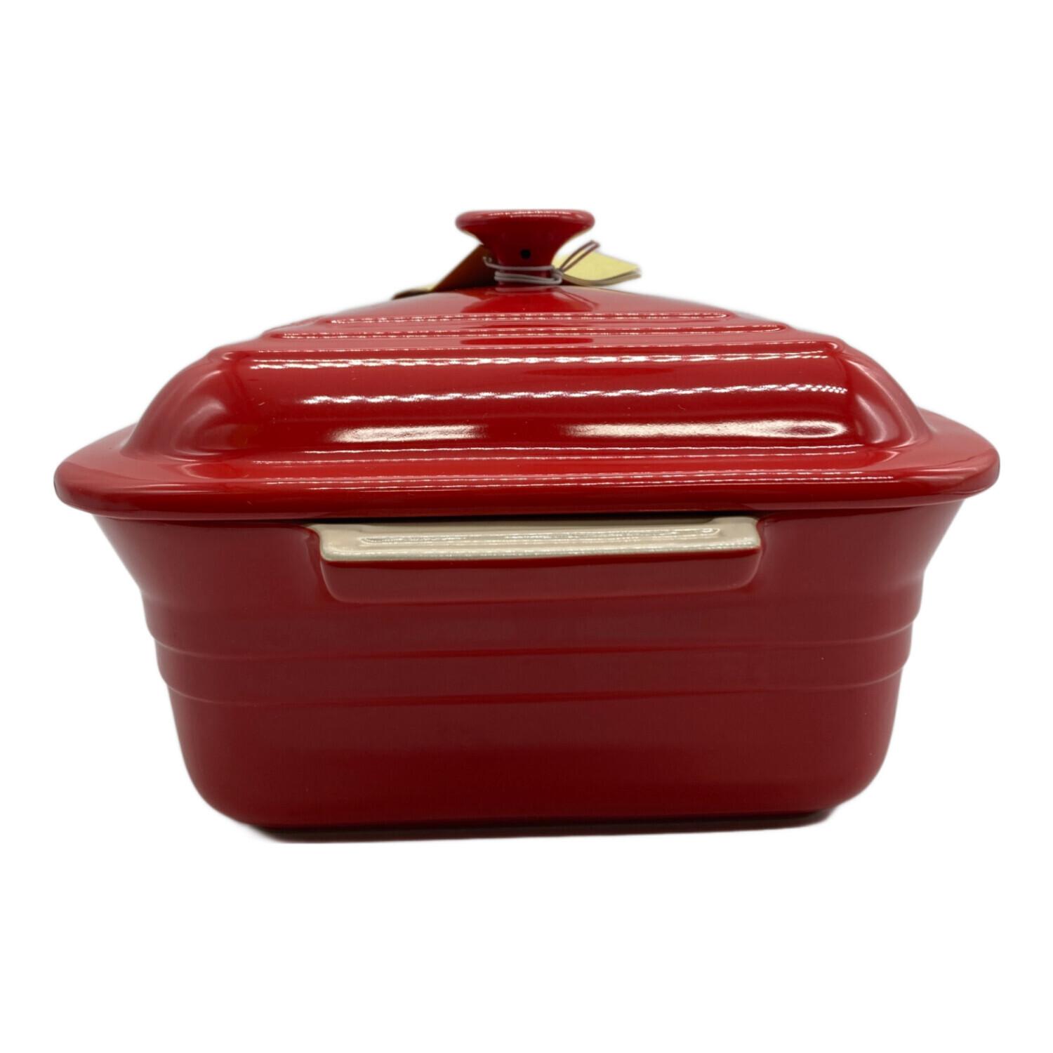 ル・クルーゼ　ヘリテージ 蓋付 スクエア キャセロール オレンジ ル・クルーゼヘリテージ 蓋付 スクエア キャセロール オレンジ