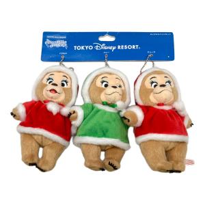 Disney RESORT (ディズニーリゾート) カントリーベアシアター サンボネッツ ぬいぐるみバッジセット クリスマス 3P ディズニーグッズ