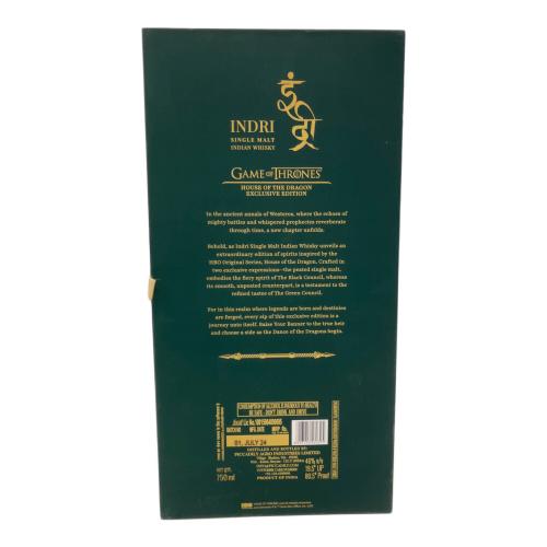 INDRI HOUSE OF GREEN インディアンウィスキー 750ml