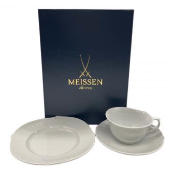 Meissen (マイセン) カップ&ソーサー＆プレート 波の戯れホワイト