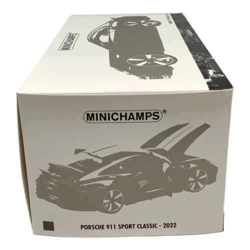 MINICHAMPS (ミニチャンプス) 1/18 ポルシェ 911 (992) スポーツ クラシック 2022 グレーメタリック/ストライプ モデルカー ダイキャストカー