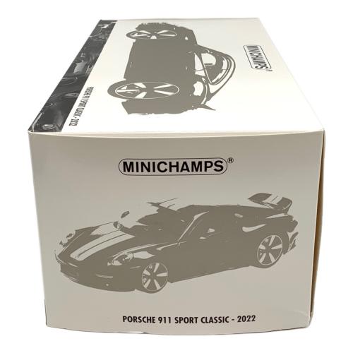 MINICHAMPS (ミニチャンプス) 1/18 ポルシェ 911 (992) スポーツ クラシック 2022 グレーメタリック/ストライプ モデルカー ダイキャストカー