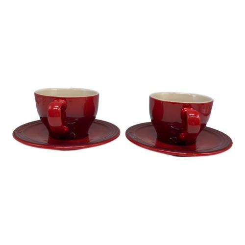 LE CREUSET (ルクルーゼ) カプチーノ カップ&ソーサー チェリーレッド / 200ml