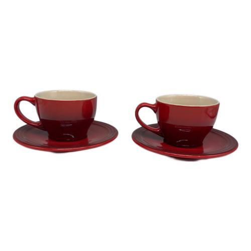 LE CREUSET (ルクルーゼ) カプチーノ カップ&ソーサー チェリーレッド / 200ml
