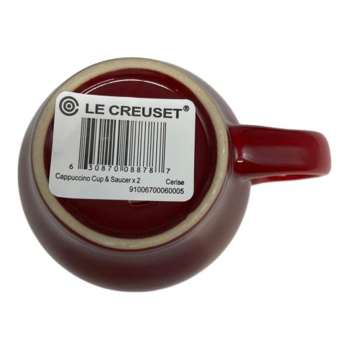 LE CREUSET (ルクルーゼ) カプチーノ カップ&ソーサー チェリーレッド / 200ml
