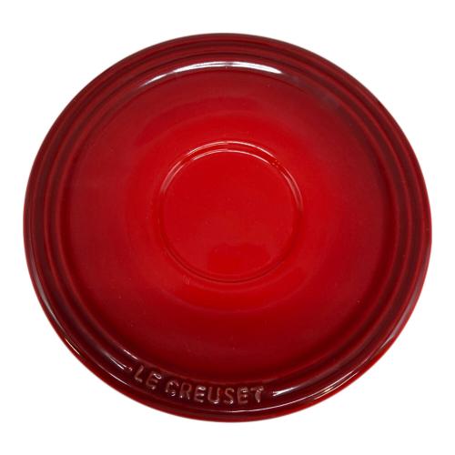 LE CREUSET (ルクルーゼ) カプチーノ カップ&ソーサー チェリーレッド / 200ml