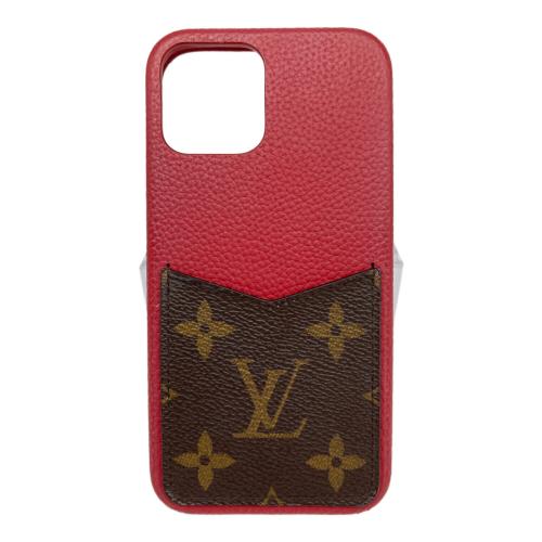 LOUIS VUITTON (ルイ ヴィトン) スマホケース BC1271 iPhone12/12Pro モノグラム レッド キズ有