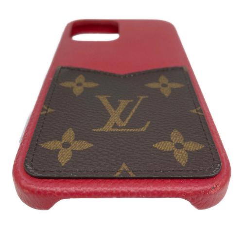 LOUIS VUITTON (ルイ ヴィトン) スマホケース BC1271 iPhone12/12Pro モノグラム レッド キズ有