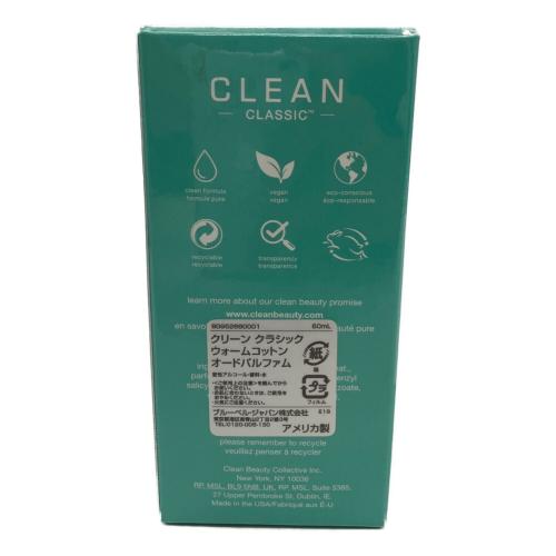 CLEAN (クリーン) オードパルファム WARM COTTON（ウォームコットン） 60ml 100％