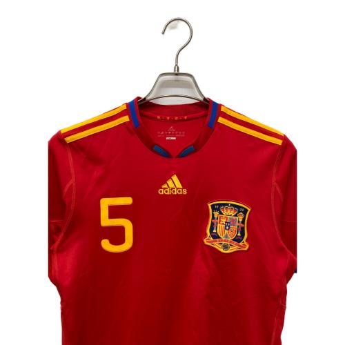 adidas (アディダス) 2010年 スペイン代表 レプリカユニフォーム ゲームシャツ P47902 #5 PUYOL メンズ SIZE S レッド