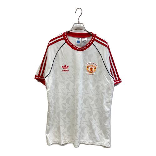 adidas (アディダス) サッカーユニフォーム JF0376 マンチェスター・ユナイテッド 91 アウェイジャージー メンズ SIZE 2XL ホワイト