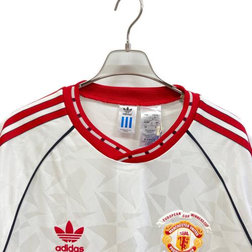 adidas (アディダス) サッカーユニフォーム JF0376 マンチェスター・ユナイテッド 91 アウェイジャージー メンズ SIZE 2XL ホワイト