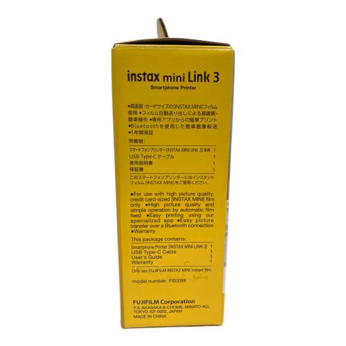 FUJIFILM (フジフィルム) スマホプリンター “チェキ” instax mini Link 3