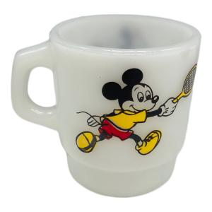 Fire King (ファイヤーキング) マグカップ 1977～1986年製 Disney Teniss スタッキングマグ