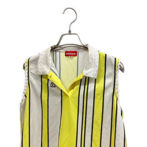 archivio (アルチビオ) ゴルフウェア(トップス) A059409 ノースリーブ レディース SIZE 38 イエロー×ホワイト