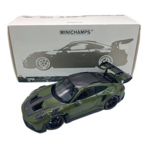MINICHAMPS (ミニチャンプス) 1/18 ポルシェ 911 (992) GT3RS 2024 ナトーオリーブ/ブラックホイール モデルカー 箱ヤブレ有