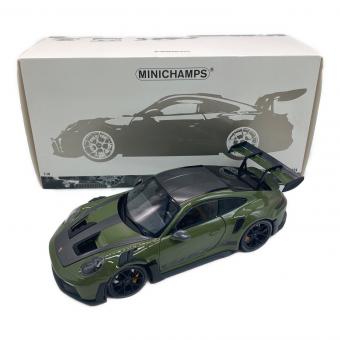 MINICHAMPS (ミニチャンプス) 1/18 ポルシェ 911 (992) GT3RS 2024 ナトーオリーブ/ブラックホイール モデルカー 箱ヤブレ有
