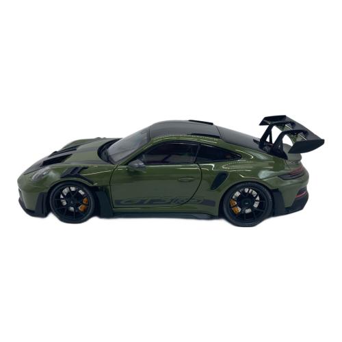 MINICHAMPS (ミニチャンプス) 1/18 ポルシェ 911 (992) GT3RS 2024 ナトーオリーブ/ブラックホイール モデルカー 箱ヤブレ有
