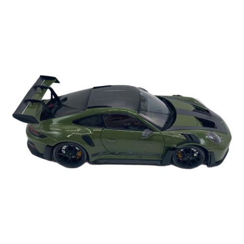 MINICHAMPS (ミニチャンプス) 1/18 ポルシェ 911 (992) GT3RS 2024 ナトーオリーブ/ブラックホイール モデルカー 箱ヤブレ有