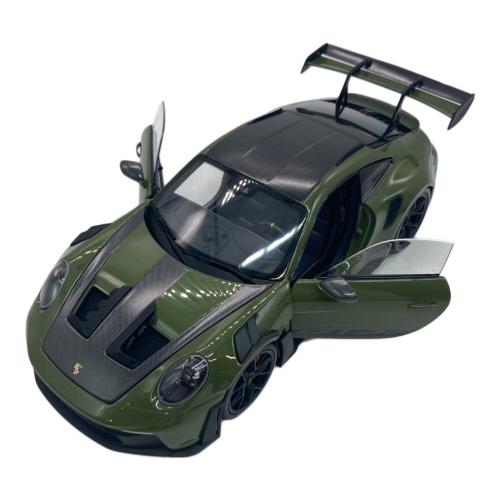MINICHAMPS (ミニチャンプス) 1/18 ポルシェ 911 (992) GT3RS 2024 ナトーオリーブ/ブラックホイール モデルカー 箱ヤブレ有
