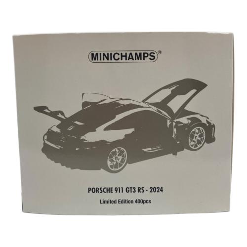 MINICHAMPS (ミニチャンプス) 1/18 ポルシェ 911 (992) GT3RS 2024 ナトーオリーブ/ブラックホイール モデルカー 箱ヤブレ有