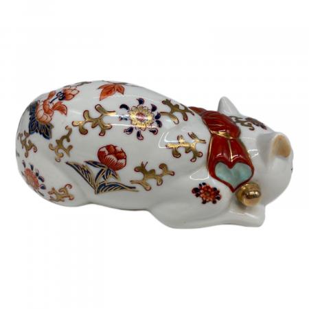 伊万里焼 眠り猫　陶器　置物　レトロ 伊万里焼 (イマリヤキ) 眠り猫 インテリア置物｜トレファクONLINE