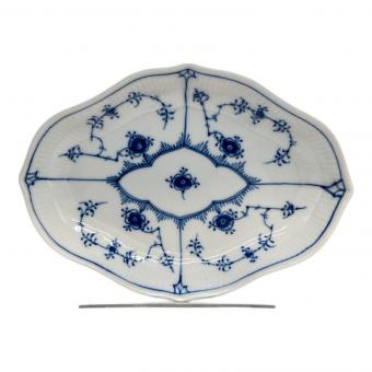 ROYAL COPENHAGEN (ロイヤル・コペンハーゲン) 舟形ディッシュ 22.5ｃｍ ブルーフルーテッド・プレイン