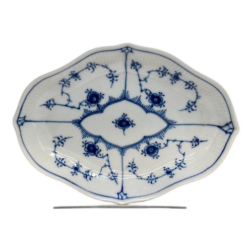 ROYAL COPENHAGEN (ロイヤル・コペンハーゲン) 舟形ディッシュ 22.5ｃｍ ブルーフルーテッド・プレイン