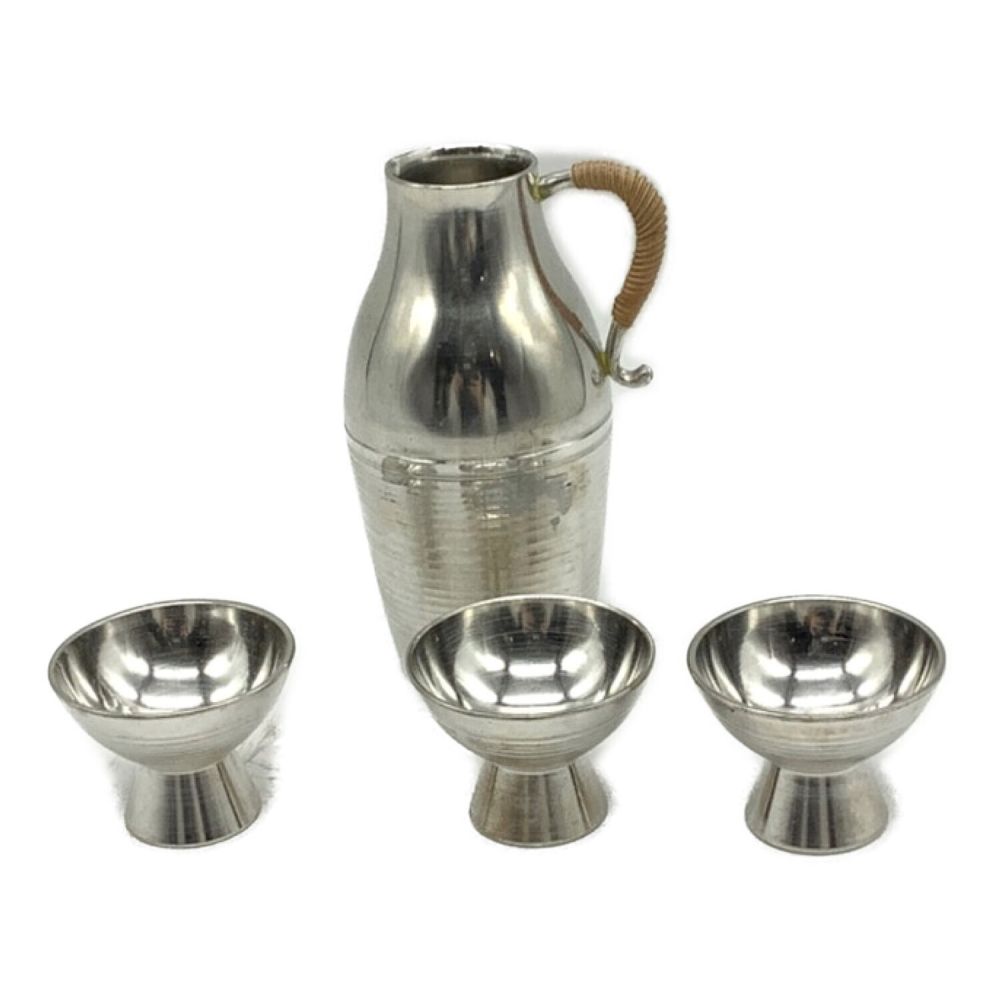 高級品・未使用・錫酒器セット 高級品・未使用・錫酒器セット 竹型のぐい呑み 能作 錫
