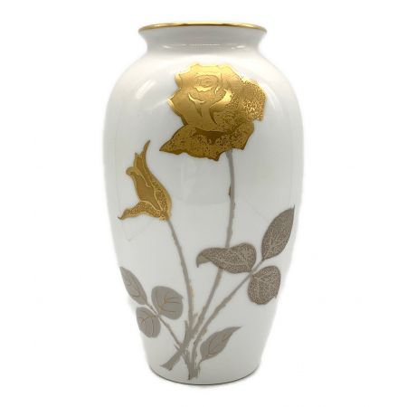 大倉陶園 (オオクラトウエン) 花瓶 金薔薇 22.5cm程度