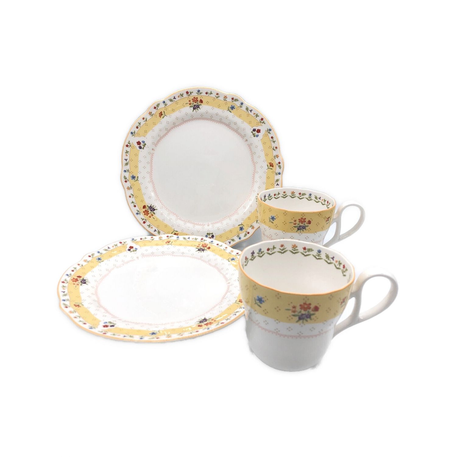 Noritake (ノリタケ) ティーカップ モ-ニングセット トゥルーラブ 4点