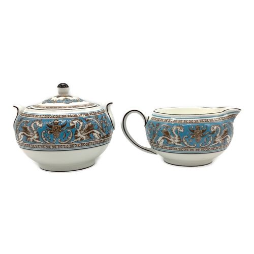 Wedgwood (ウェッジウッド) シュガーポット＆クリーマー TURQUOISE FLORENTINE