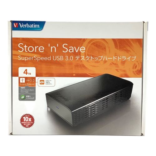 Verbatim デスクトップハードドライブ Verbatim Store ’n’ Save USB3.0 4TB JP