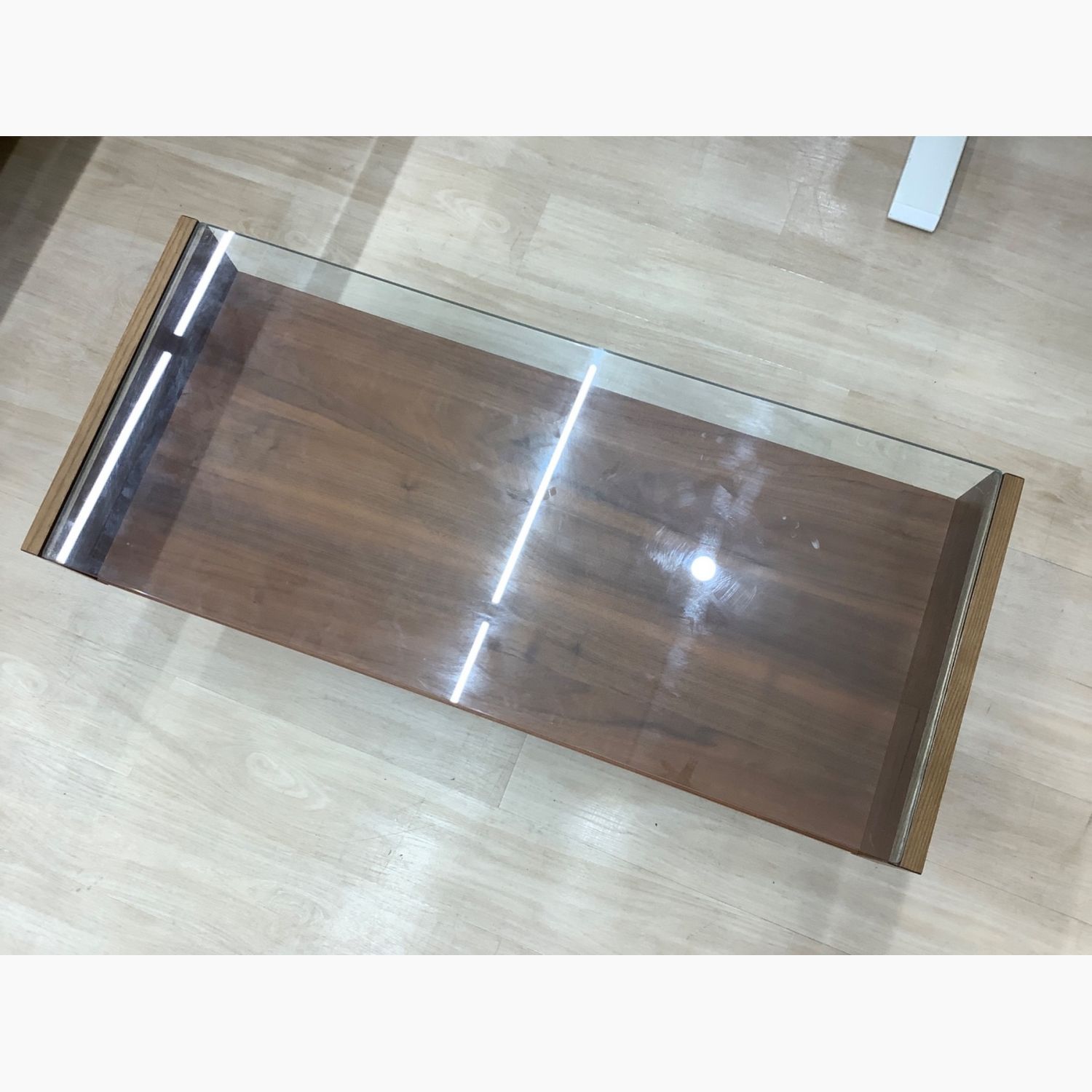 UNICO (ウニコ) ローテーブル ブラウン 廃番品 10 ガラストップ ECCO