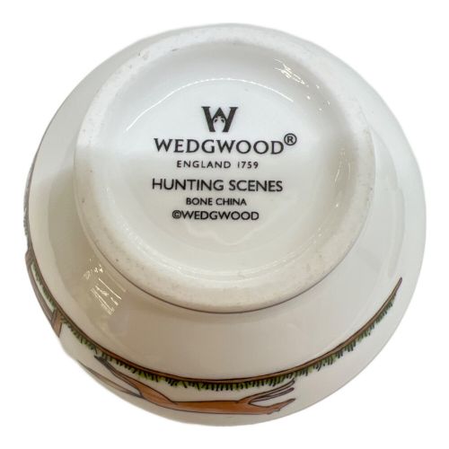 Wedgwood (ウェッジウッド) グリーンティーカップ 木製ソーサー茶托 HUNTING SCENES 2Pセット