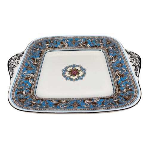 Wedgwood (ウェッジウッド) スクエアプレート フロレンティーン・ターコイズ