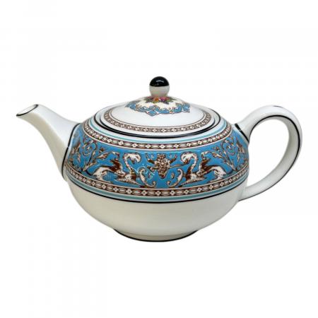  オズボーン ピオニー ティーポット シュガーポット クリーマー Wedgwood (ウェッジウッド) フロレンティーン・ターコイズ