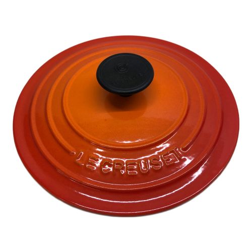 LE CREUSET (ルクルーゼ) ホーロー両手鍋 18cm レッド×オレンジ