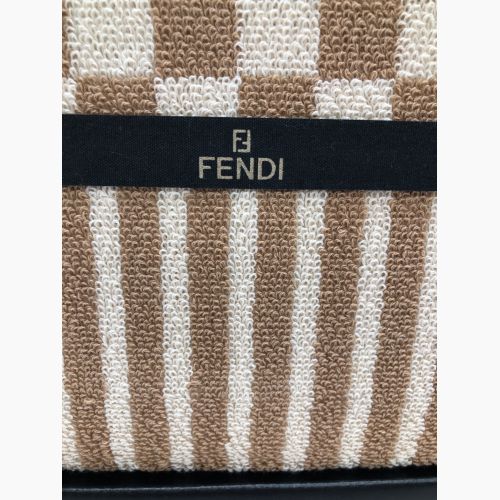 FENDI (フェンディ) タオルケット ブラウン×ベージュ