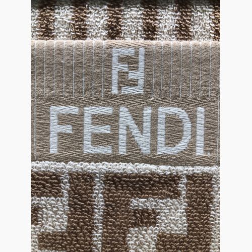 FENDI (フェンディ) タオルケット ブラウン×ベージュ