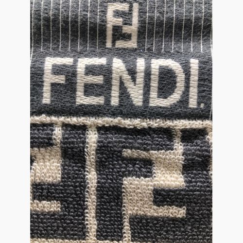 FENDI (フェンディ) タオルケット グレー×ベージュ