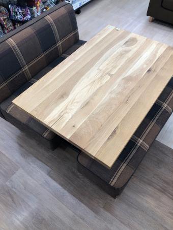 Knot antiques (ノットアンティークス) ソファーダイニング3点セット ナチュラル×グレー×ブルー 153 テーブル:GRIT ソファ:CHELSEA