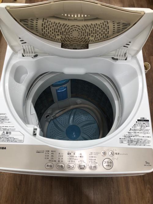 TOSHIBA (トウシバ) 全自動洗濯機 ※キズ有 5.0kg AW-5G3 2015年製 クリーニング済 50Hz／60Hz