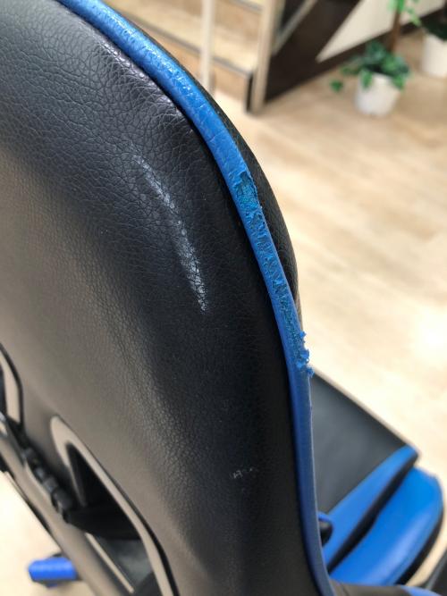 GT RACING (ジーティーレーシング) ゲーミングチェア ブルー×ブラック 1人掛け