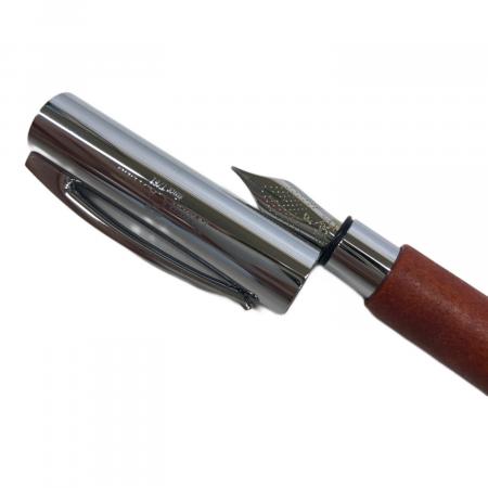 FABER-CASTELL (ファーバーカステル) 万年筆 シルバー×ブラウン 梨の木 