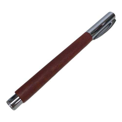 FABER-CASTELL (ファーバーカステル) 万年筆 シルバー×ブラウン 梨の木