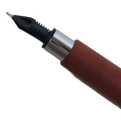 FABER-CASTELL (ファーバーカステル) 万年筆 シルバー×ブラウン 梨の木